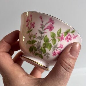 Tuscan Fine English Bone China Floral Bowl Pink Gold Trim